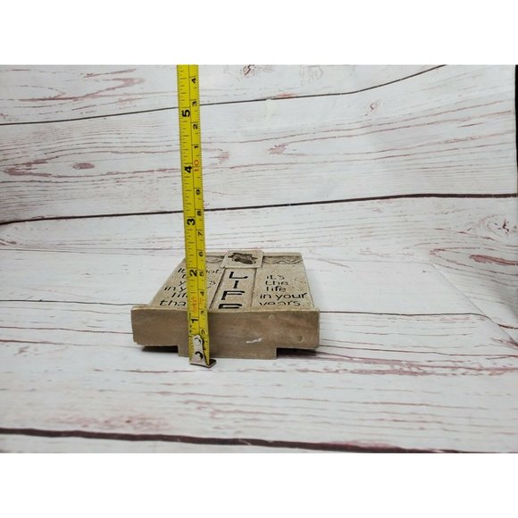 Carson Home Accents Life Wall Hanging Shelf Sitting Inspirational Plaque - Picture 12 of 12